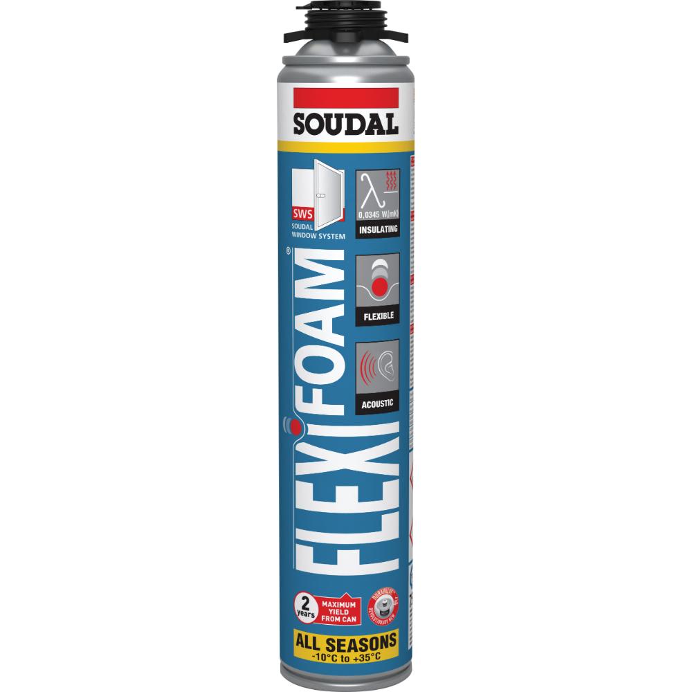 Spuma poliuretanica flexibila Soudal Flexifoam, aplicare pistol, 750 ml