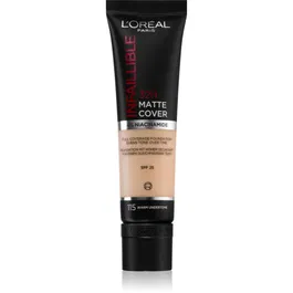 L’Oréal Paris Infallible 32H Matte Cover machiaj matifiant de lungă durată SPF 25 culoare 115 (Warm Undertone) 30 ml