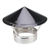 Capac terminal cos de fum, inox, argintiu, 120 mm